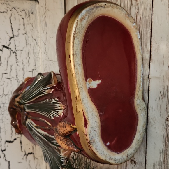 Vintage Ceramic Christmas Santa Boot Vase Planter - Picture 7 of 9